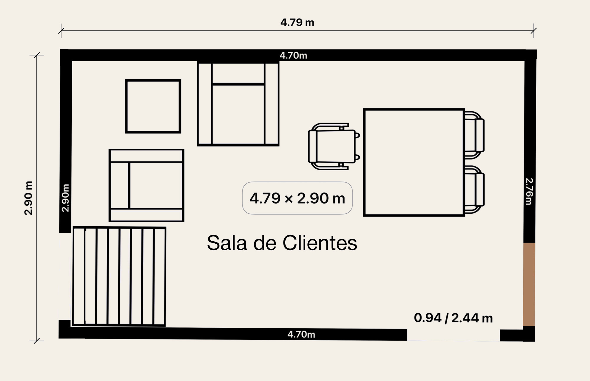 Plano de Sala de Clientes